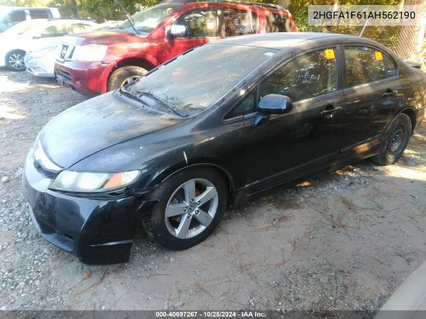 2010 Honda Civic Lx-S VIN: 2HGFA1F61AH562190 Lot: 40697267