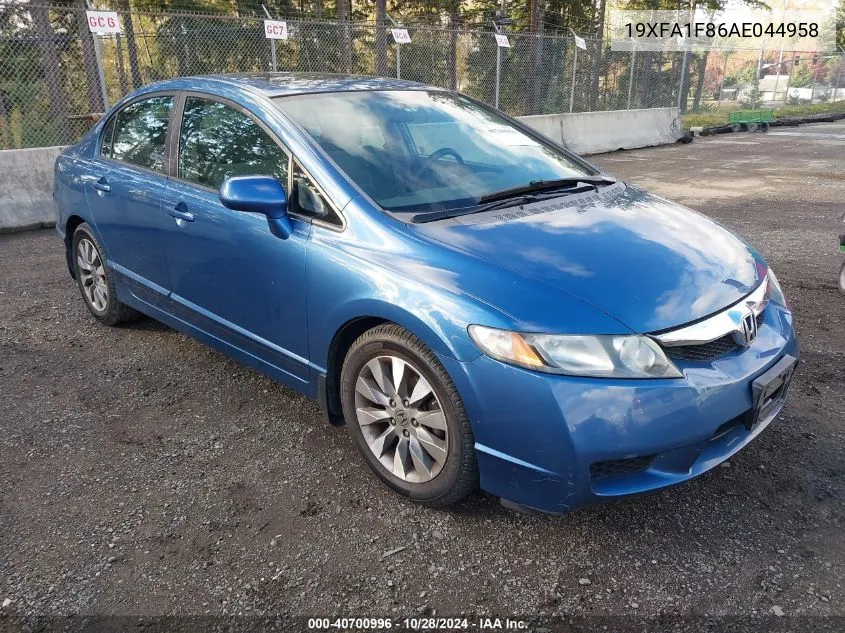 2010 Honda Civic Ex VIN: 19XFA1F86AE044958 Lot: 40700996