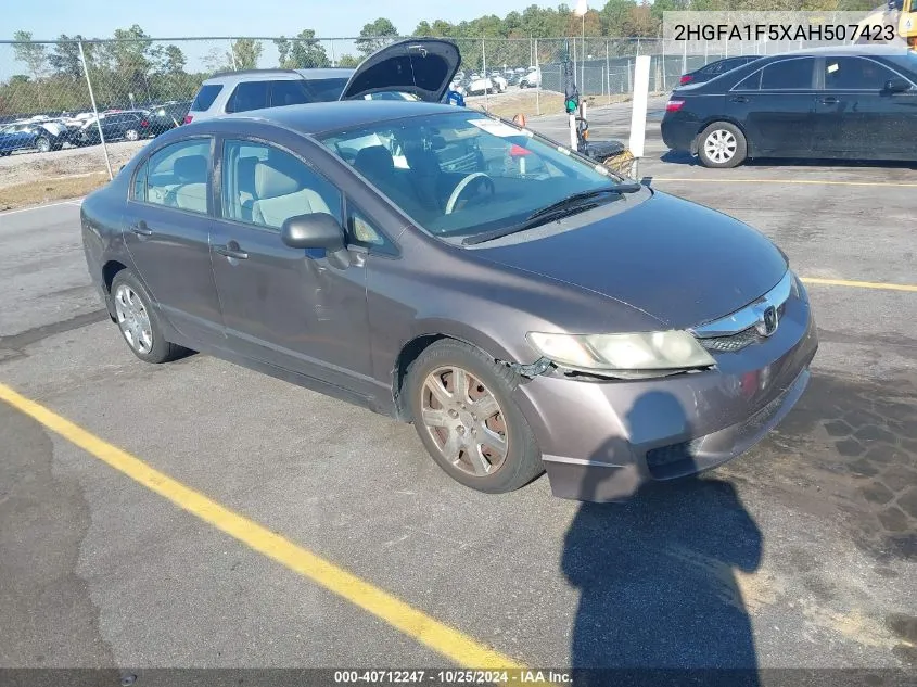 2HGFA1F5XAH507423 2010 Honda Civic Lx