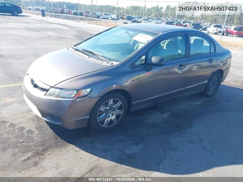 2HGFA1F5XAH507423 2010 Honda Civic Lx