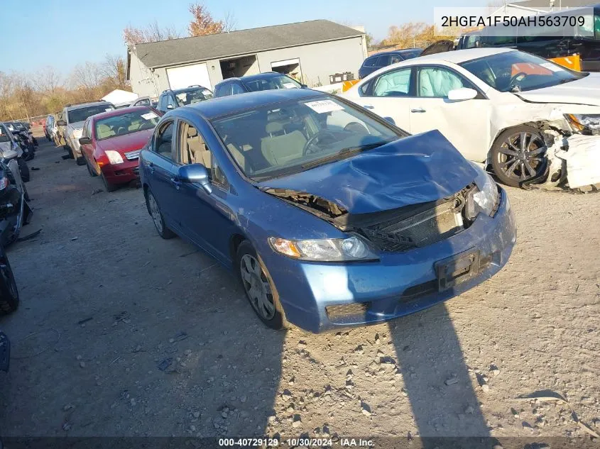 2010 Honda Civic Lx VIN: 2HGFA1F50AH563709 Lot: 40729129