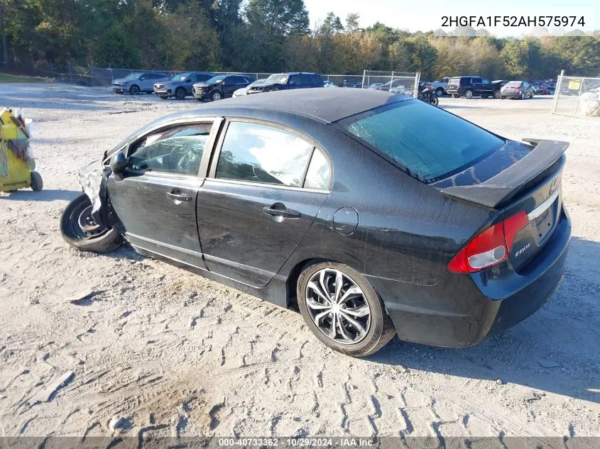 2010 Honda Civic Lx VIN: 2HGFA1F52AH575974 Lot: 40733362