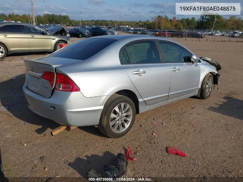 2010 Honda Civic Ex VIN: 19XFA1F80AE048875 Lot: 40738008