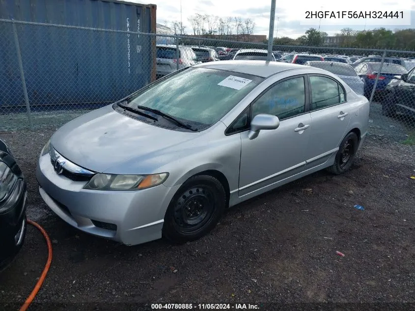 2010 Honda Civic Lx VIN: 2HGFA1F56AH324441 Lot: 40780885