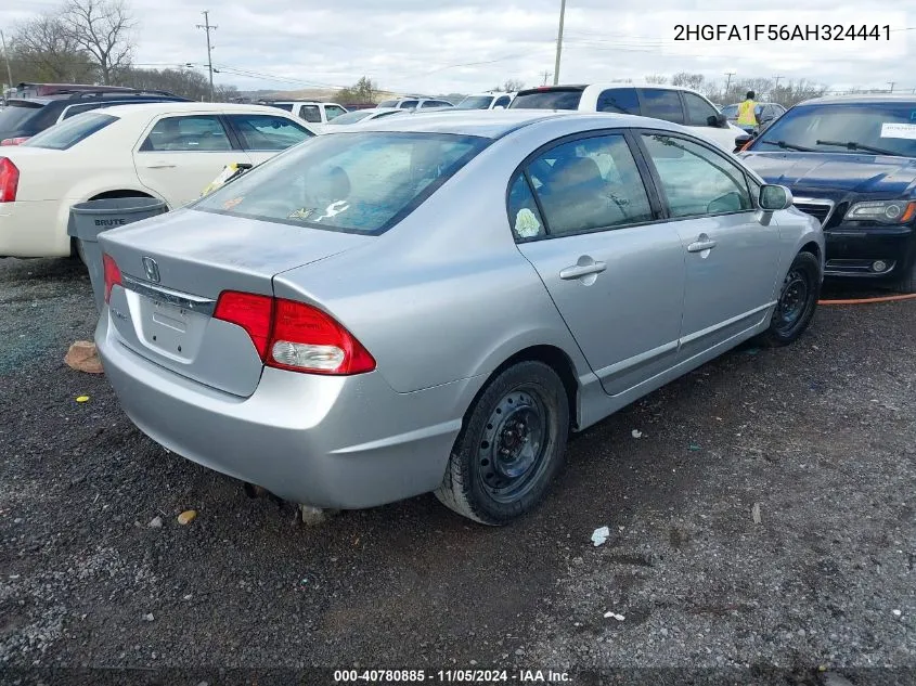 2010 Honda Civic Lx VIN: 2HGFA1F56AH324441 Lot: 40780885