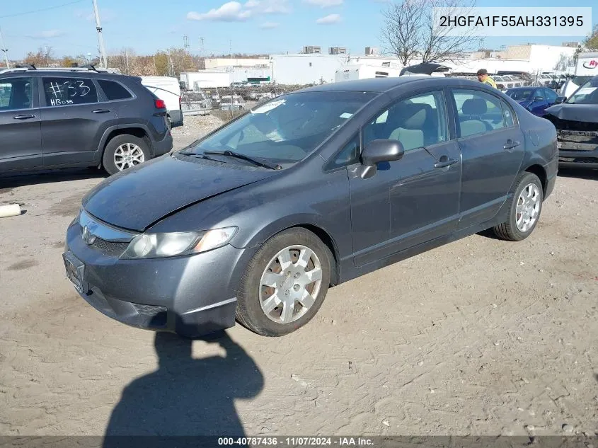 2010 Honda Civic Lx VIN: 2HGFA1F55AH331395 Lot: 40787436