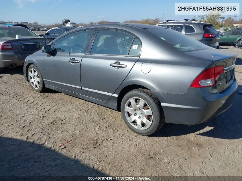 2010 Honda Civic Lx VIN: 2HGFA1F55AH331395 Lot: 40787436