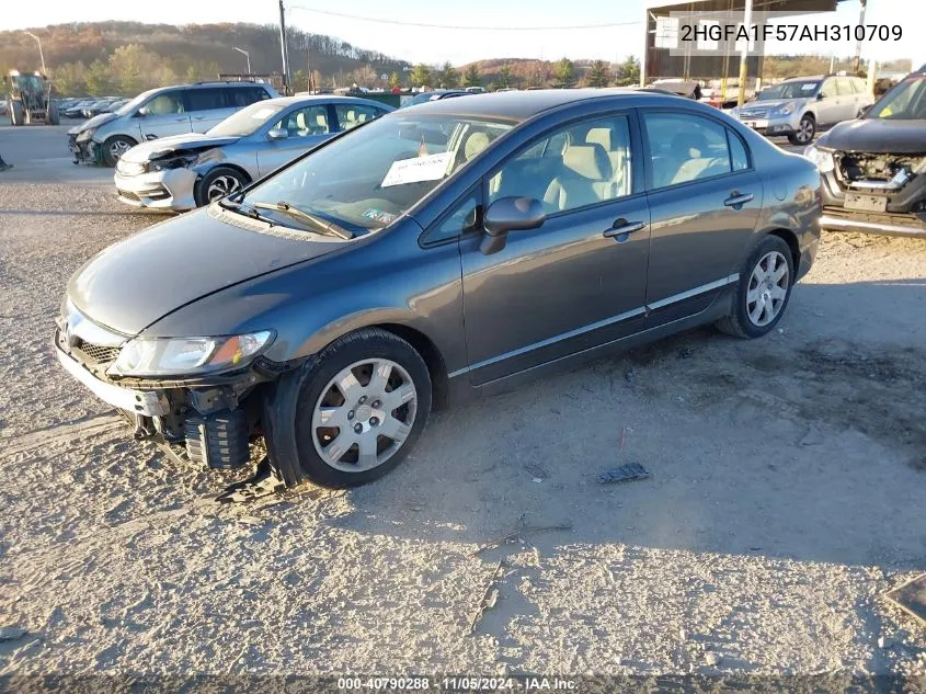 2010 Honda Civic Lx VIN: 2HGFA1F57AH310709 Lot: 40790288