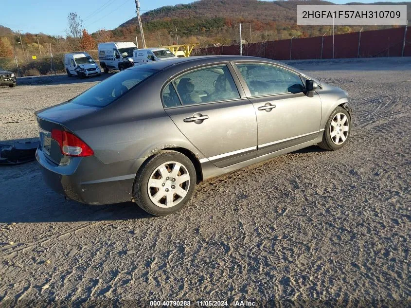 2010 Honda Civic Lx VIN: 2HGFA1F57AH310709 Lot: 40790288