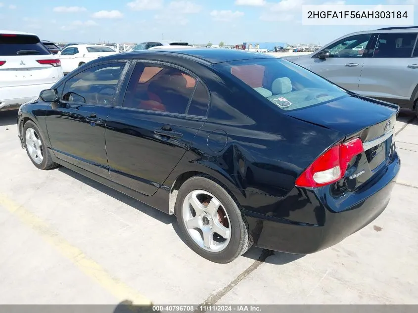 2010 Honda Civic Lx VIN: 2HGFA1F56AH303184 Lot: 40796708