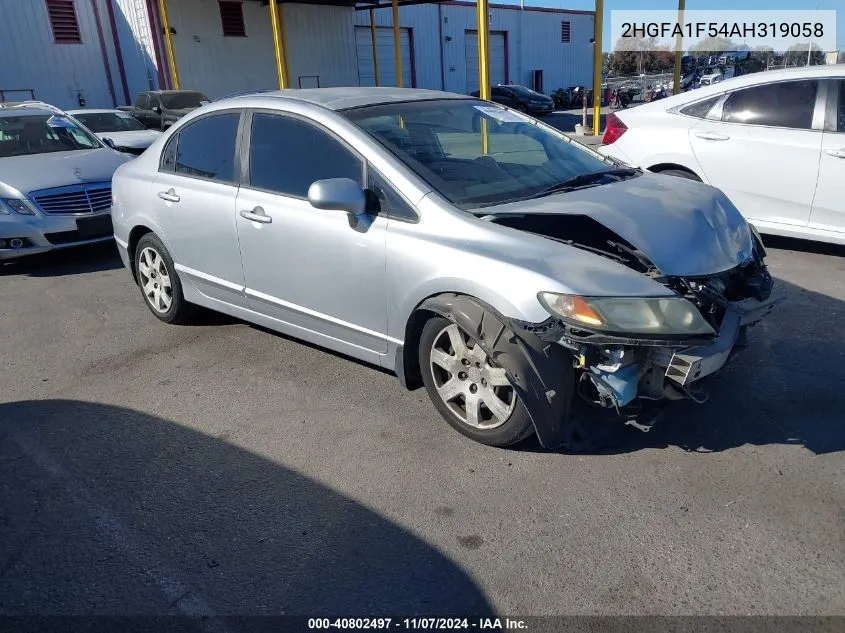 2010 Honda Civic Lx VIN: 2HGFA1F54AH319058 Lot: 40802497