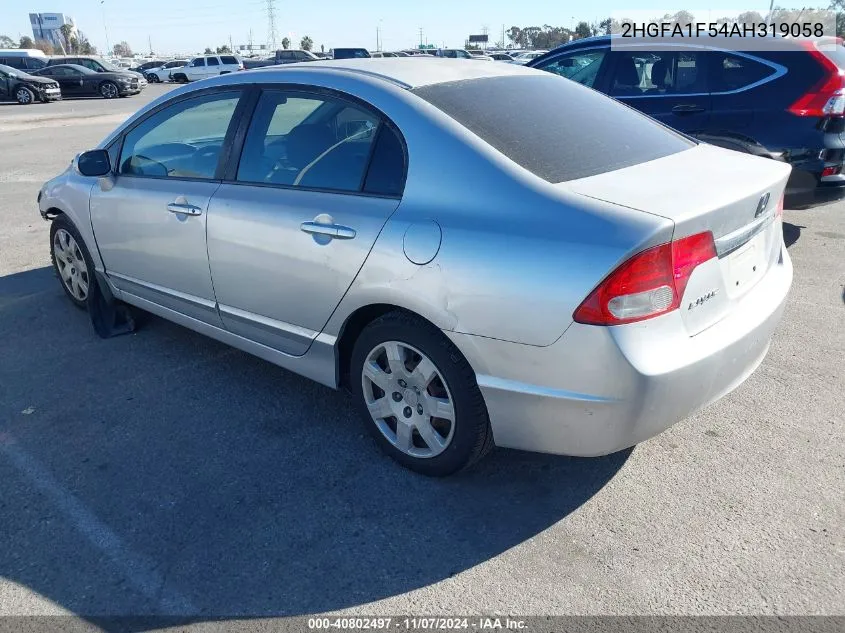 2010 Honda Civic Lx VIN: 2HGFA1F54AH319058 Lot: 40802497