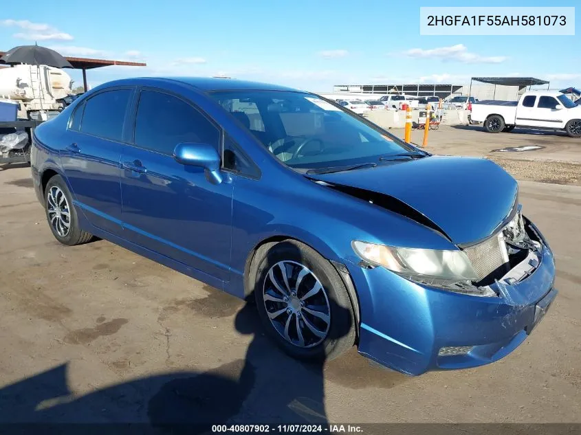 2010 Honda Civic Lx VIN: 2HGFA1F55AH581073 Lot: 40807902