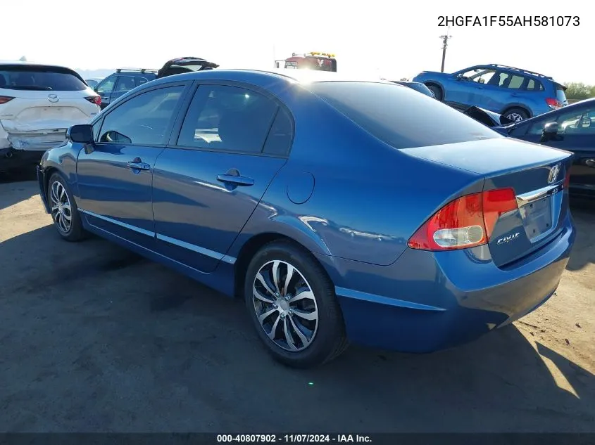 2010 Honda Civic Lx VIN: 2HGFA1F55AH581073 Lot: 40807902