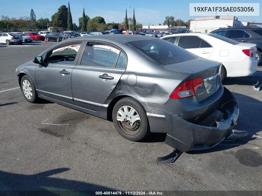 2010 Honda Civic Vp VIN: 19XFA1F35AE053056 Lot: 40814479