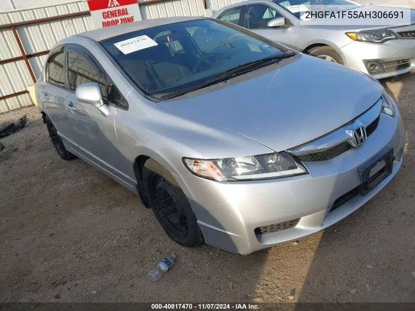 2010 Honda Civic Lx VIN: 2HGFA1F55AH306691 Lot: 40817470