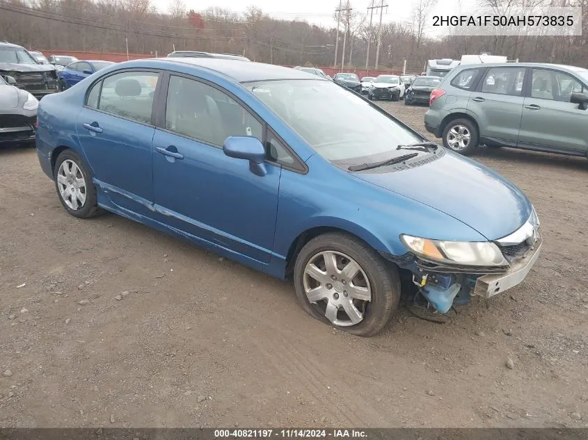 2010 Honda Civic Lx VIN: 2HGFA1F50AH573835 Lot: 40821197