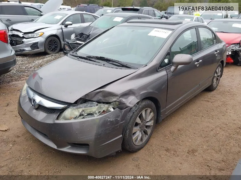 2010 Honda Civic Ex VIN: 19XFA1F83AE041080 Lot: 40827247