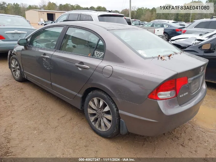 2010 Honda Civic Ex VIN: 19XFA1F83AE041080 Lot: 40827247