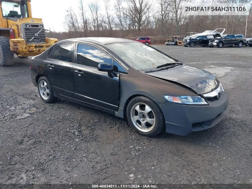 2010 Honda Civic Lx VIN: 2HGFA1F54AH311106 Lot: 40834011