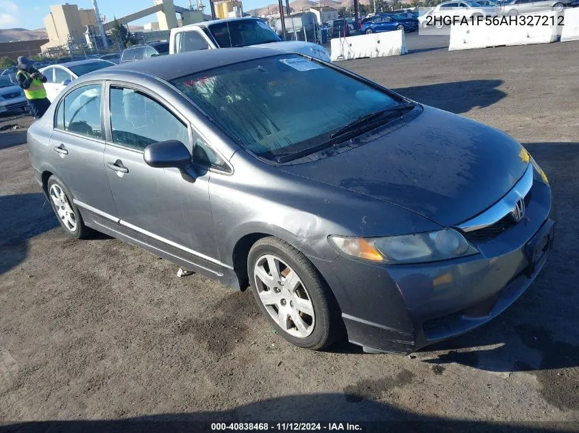 2010 Honda Civic Lx VIN: 2HGFA1F56AH327212 Lot: 40838468