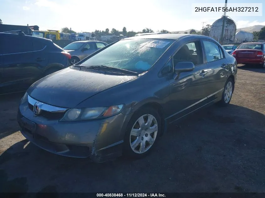 2010 Honda Civic Lx VIN: 2HGFA1F56AH327212 Lot: 40838468