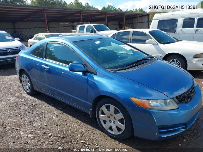 2HGFG1B62AH518381 2010 Honda Civic Lx