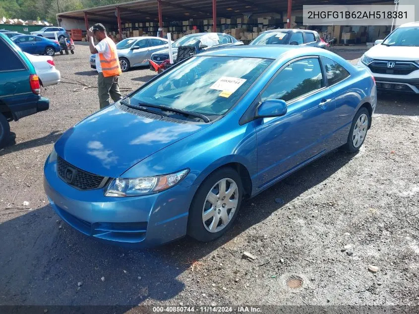 2HGFG1B62AH518381 2010 Honda Civic Lx