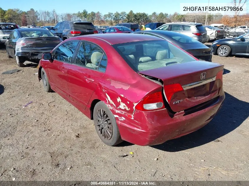 2010 Honda Civic Lx VIN: 2HGFA1F58AH579866 Lot: 40864351