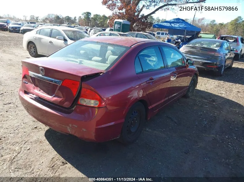 2010 Honda Civic Lx VIN: 2HGFA1F58AH579866 Lot: 40864351