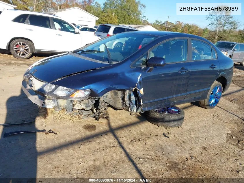 2010 Honda Civic Lx VIN: 2HGFA1F58AH578989 Lot: 40893076