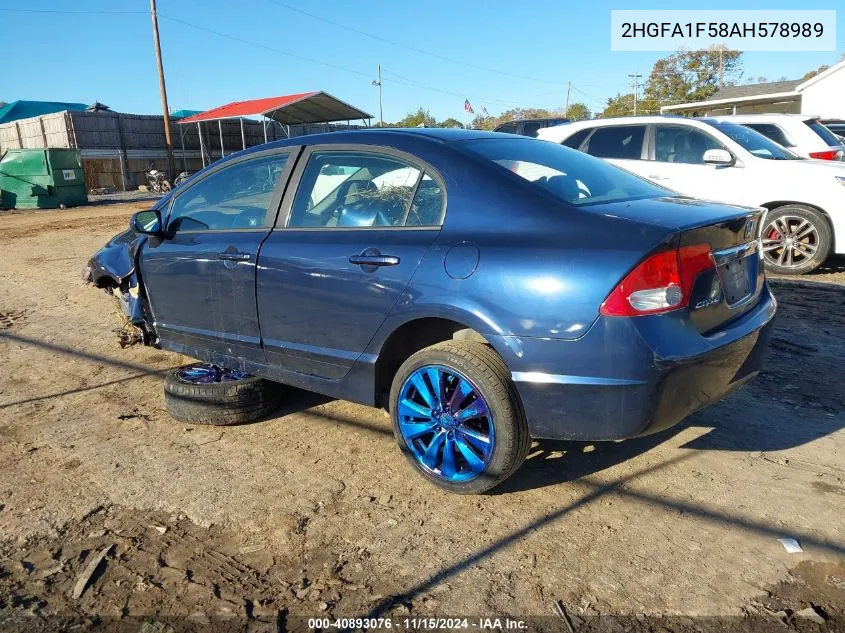 2010 Honda Civic Lx VIN: 2HGFA1F58AH578989 Lot: 40893076