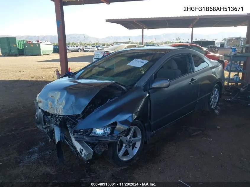 2010 Honda Civic Lx VIN: 2HGFG1B68AH513671 Lot: 40915881