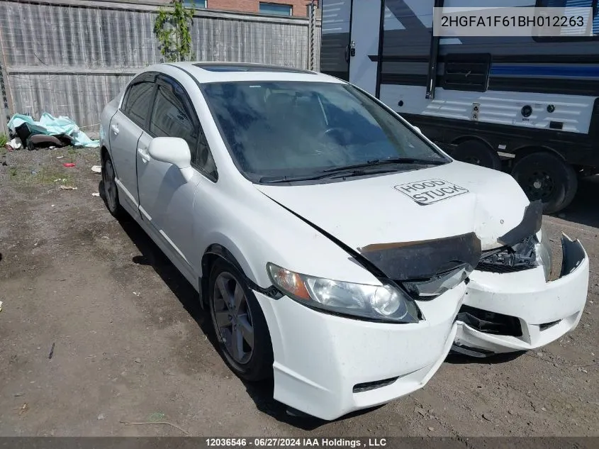 2HGFA1F61BH012263 2011 Honda Civic Sdn