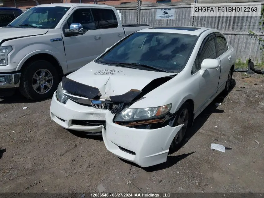 2011 Honda Civic Sdn VIN: 2HGFA1F61BH012263 Lot: 12036546