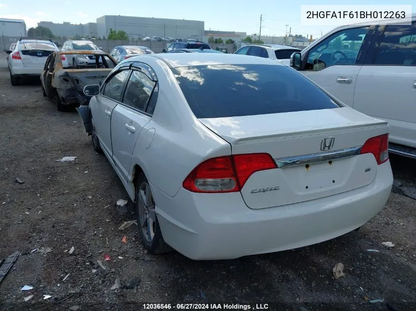 2HGFA1F61BH012263 2011 Honda Civic Sdn