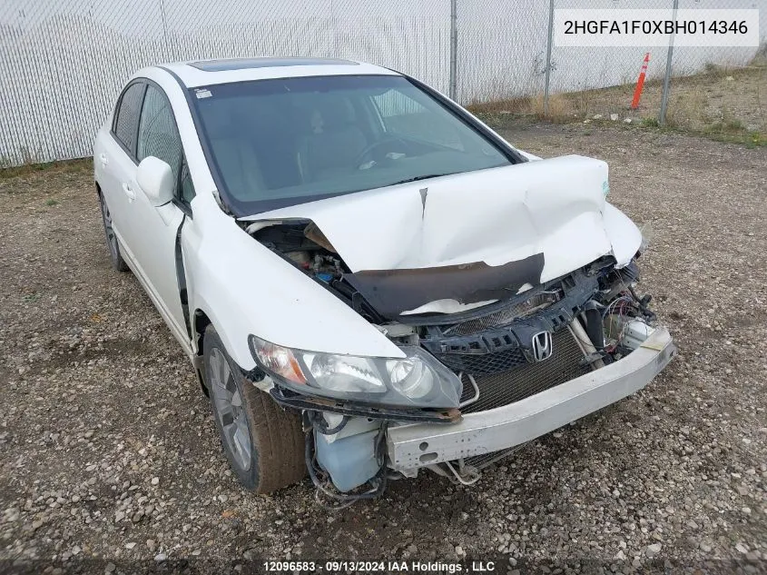 2HGFA1F0XBH014346 2011 Honda Civic Sdn