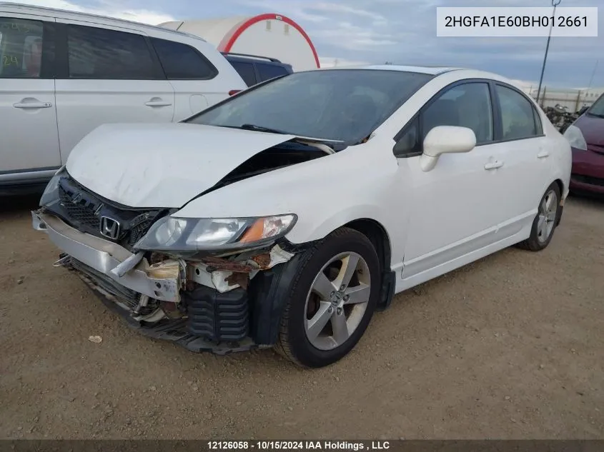 2011 Honda Civic Sdn VIN: 2HGFA1E60BH012661 Lot: 12126058