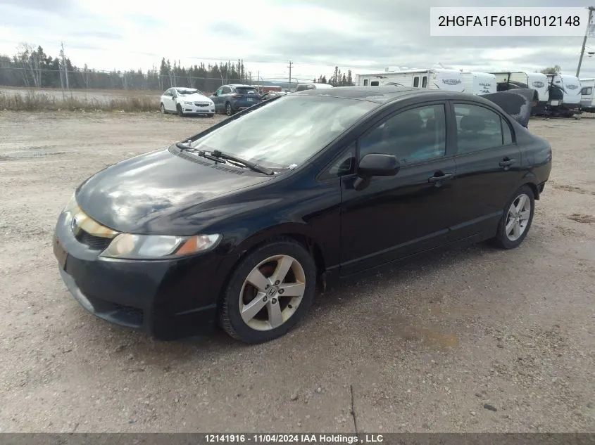 2011 Honda Civic Sdn VIN: 2HGFA1F61BH012148 Lot: 12141916