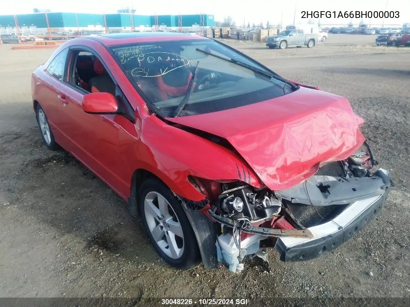 2HGFG1A66BH000003 2011 Honda Civic Lx