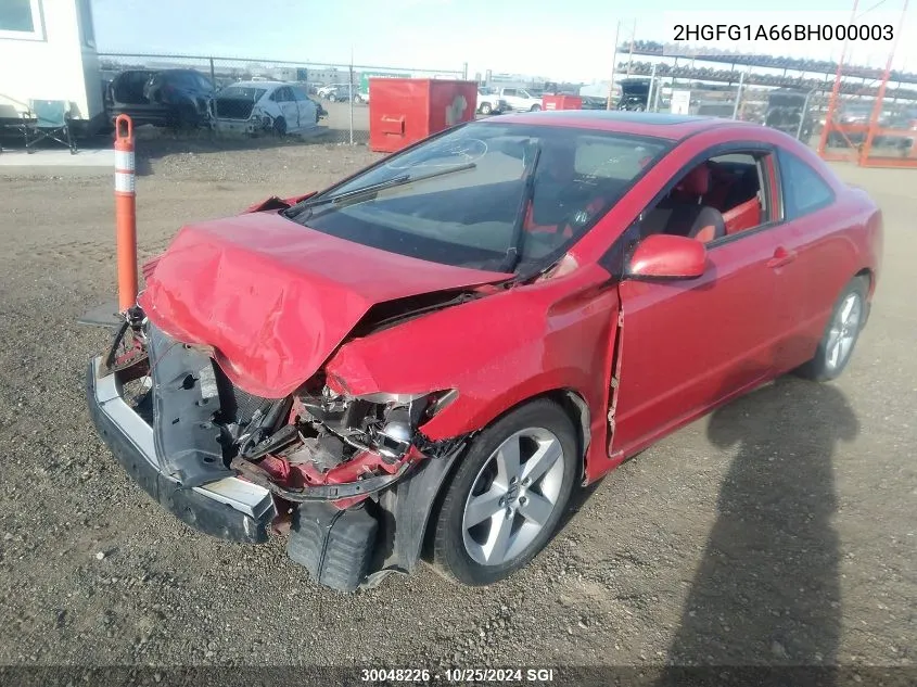 2HGFG1A66BH000003 2011 Honda Civic Lx