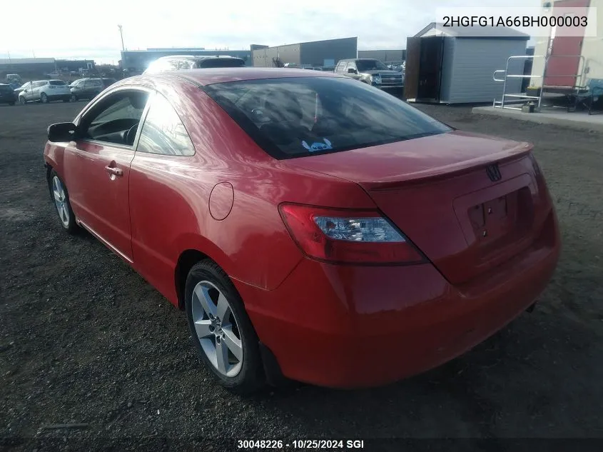 2HGFG1A66BH000003 2011 Honda Civic Lx