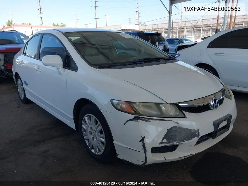 19XFA4F54BE000563 2011 Honda Civic Gx