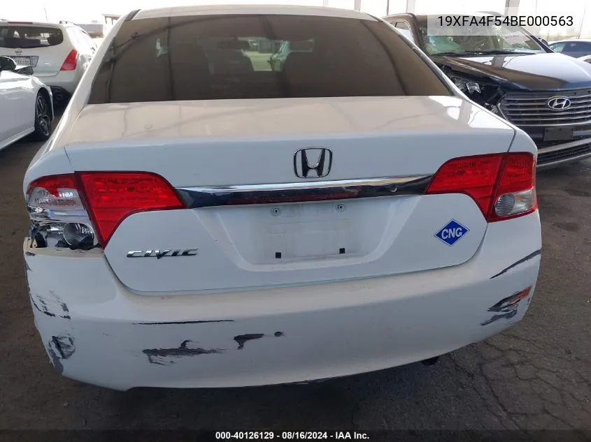 2011 Honda Civic Gx VIN: 19XFA4F54BE000563 Lot: 40510098