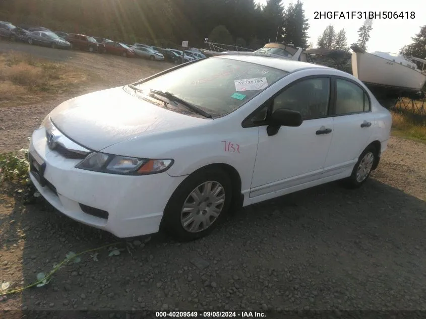 2HGFA1F31BH506418 2011 Honda Civic Vp