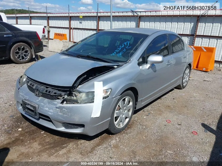 2011 Honda Civic Lx VIN: 2HGFA1F56BH307558 Lot: 40336199