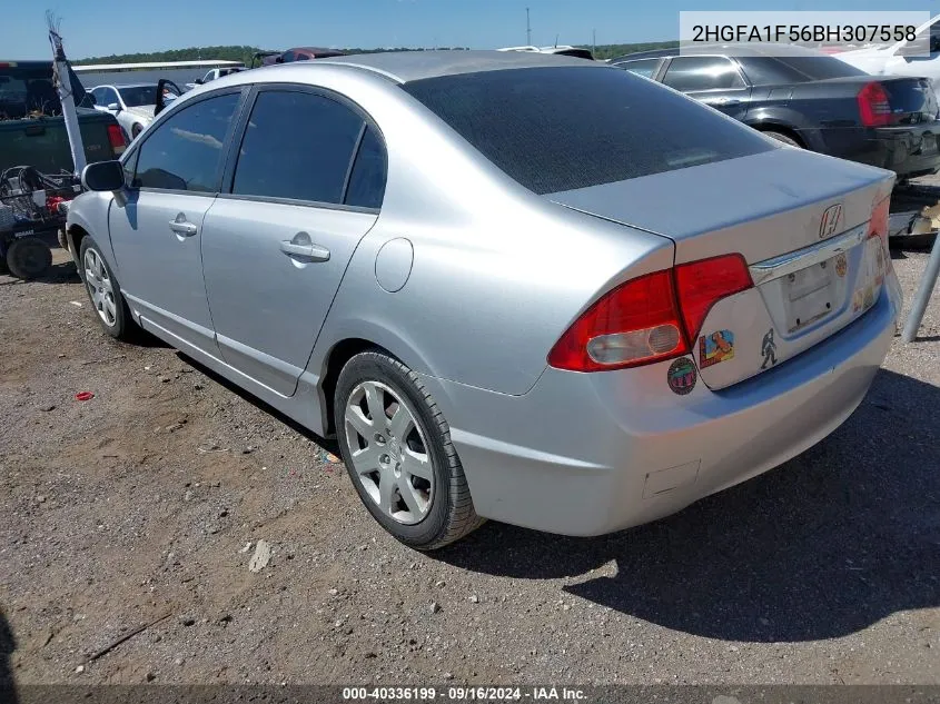 2011 Honda Civic Lx VIN: 2HGFA1F56BH307558 Lot: 40336199