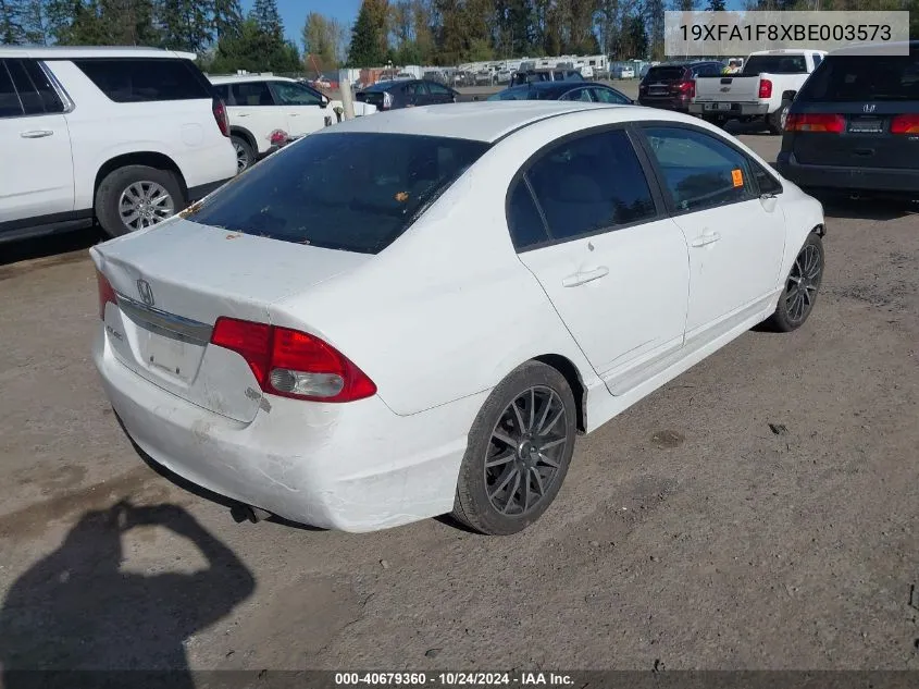 19XFA1F8XBE003573 2011 Honda Civic Ex