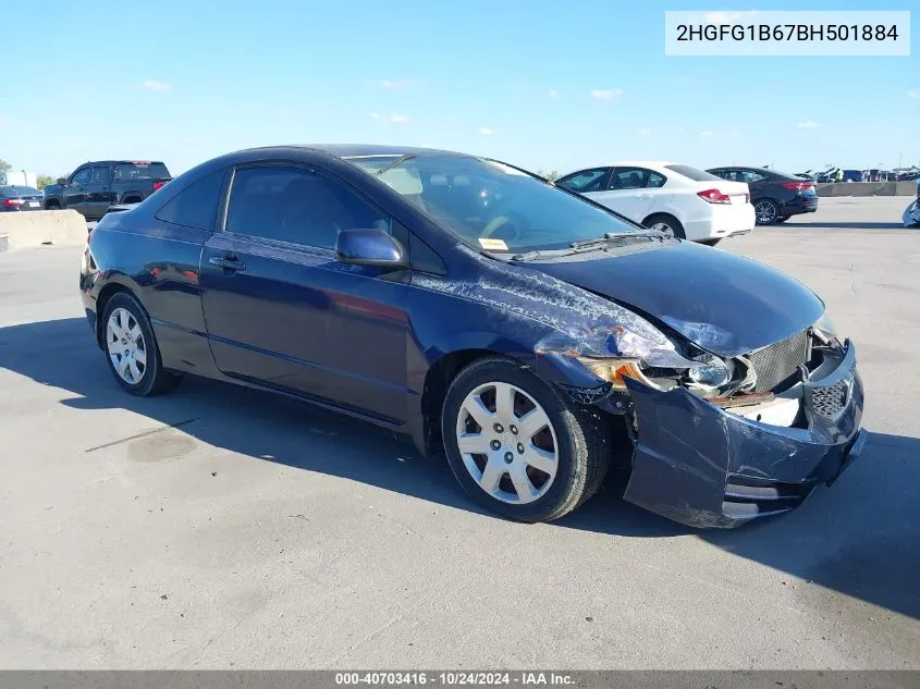 2011 Honda Civic Lx VIN: 2HGFG1B67BH501884 Lot: 40703416