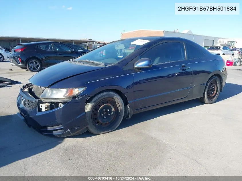 2011 Honda Civic Lx VIN: 2HGFG1B67BH501884 Lot: 40703416